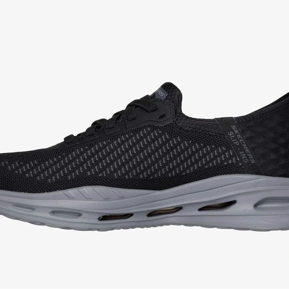 Skechers Arch Fit Black and Gray Men's Athletic Walking Shoe